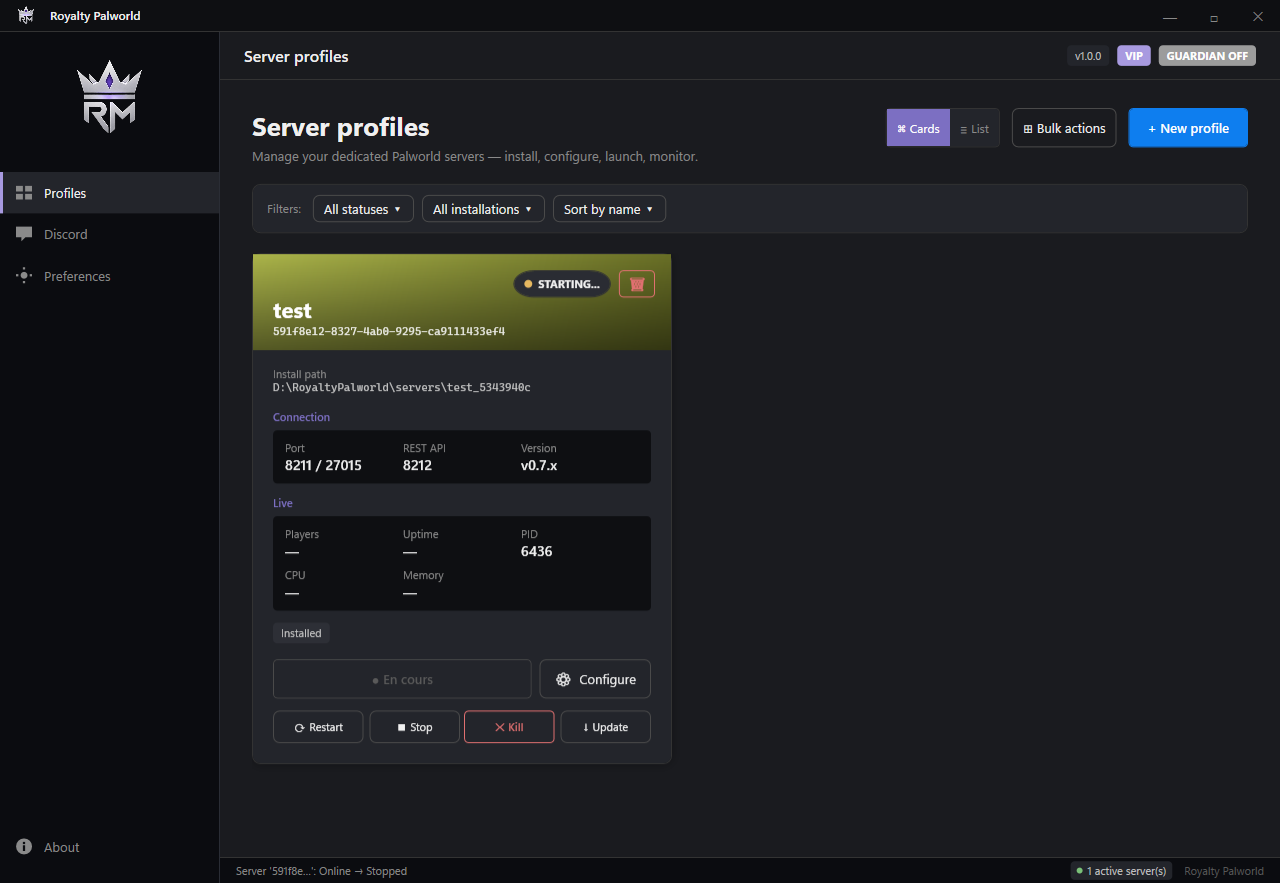 Palworld Server Manager